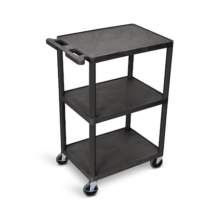 Luxor Utility Cart - 3 Shelves Structural Foam Plastic HE42-B